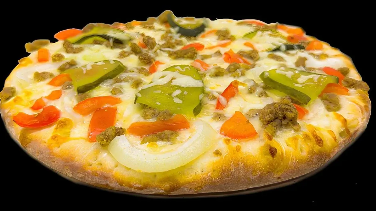 Loaded pepperoni pie at Yeg Pizza On Wheels in SW Edmonton, AB